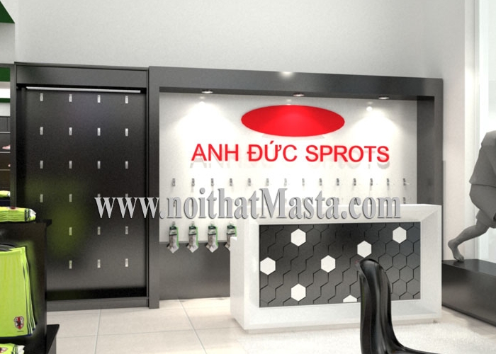 Thiết kế nội thất shop thời trang thể thao anh Dũng - Bình Dương